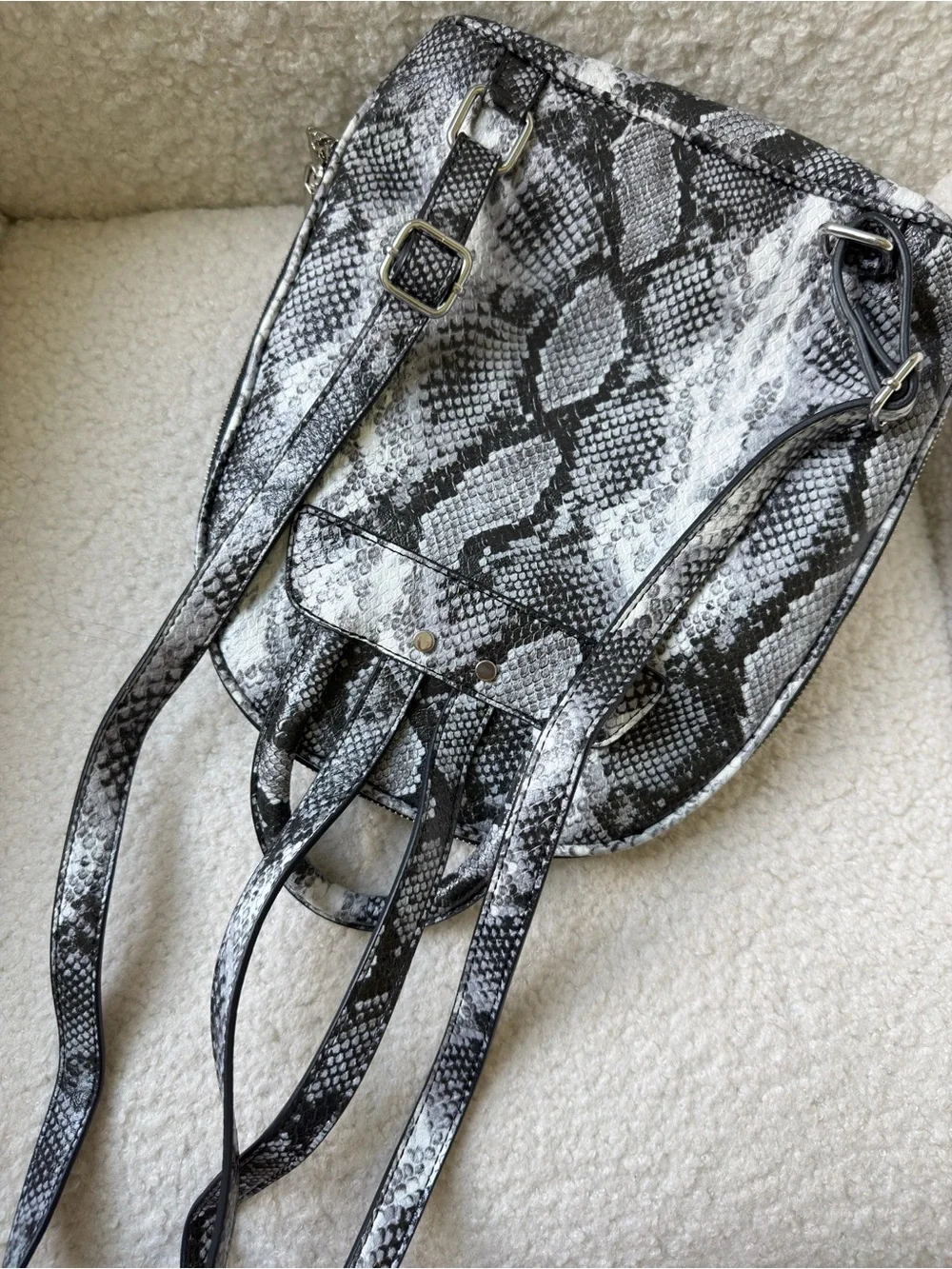 Snake-Print Backpack